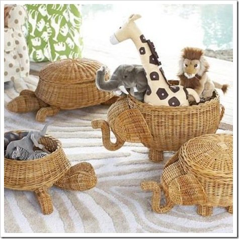 Foto cestas animales Pottery barn kids